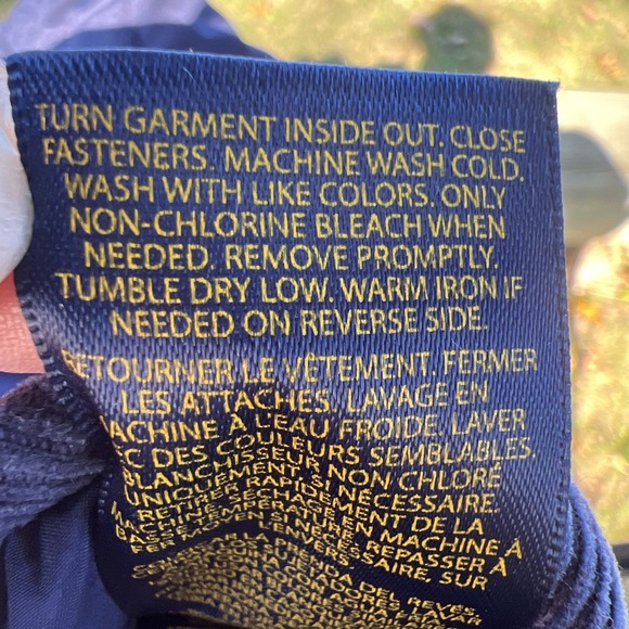 Ralph Lauren Girl Barn Jacket, Size 2/2T, Navy Blue, Quilted & Corduroy GUC - Picture 8 of 8